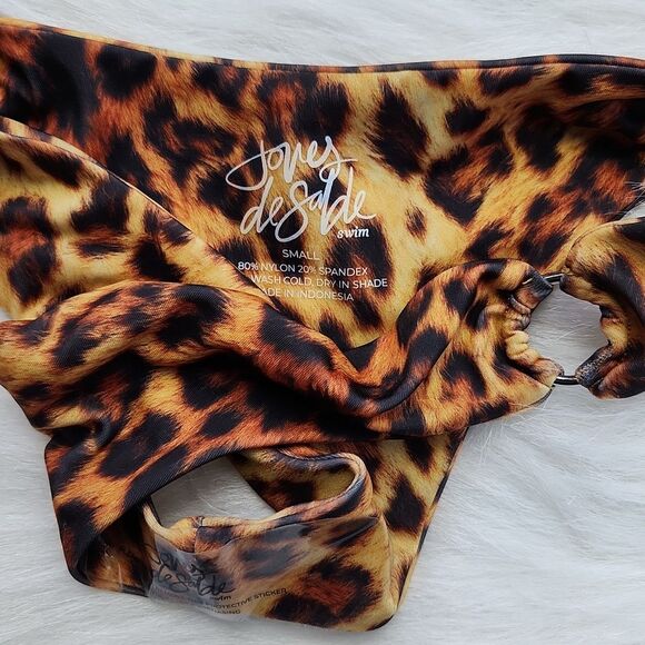 Joues de Sable NEW Bikini Set Hanna Leopard Animal Print Swim Suit Bathing Small - Picture 4 of 9